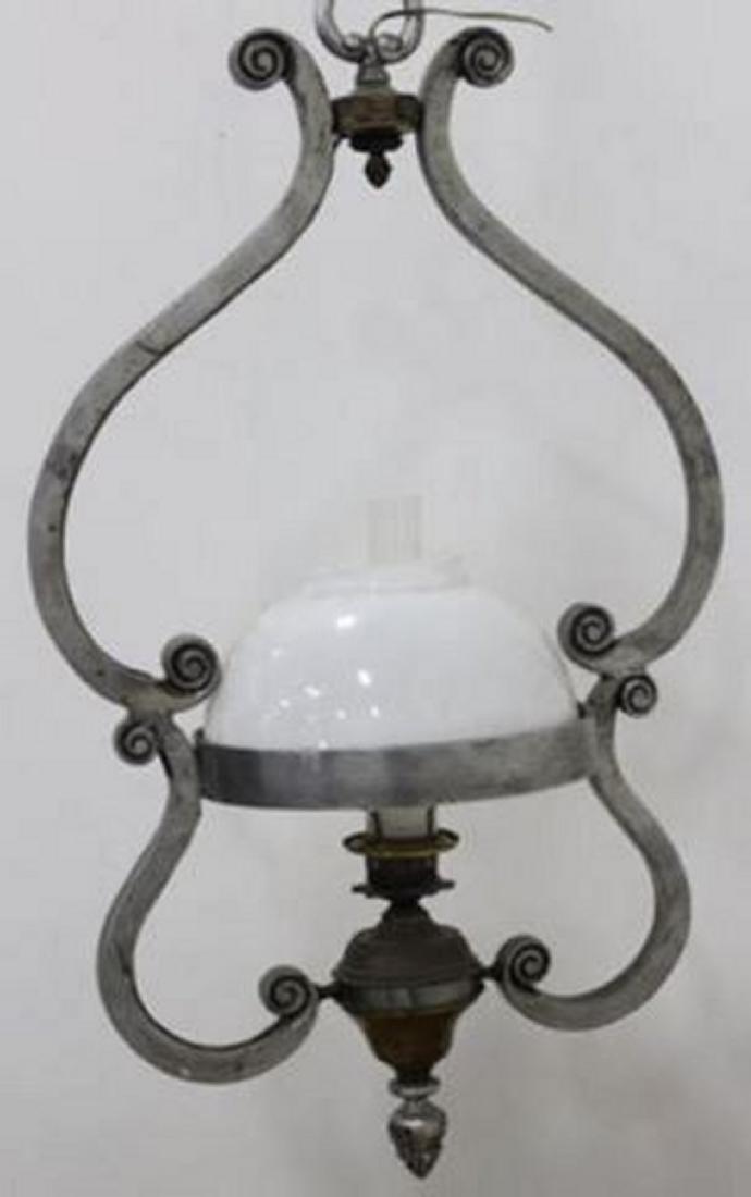 :Silverplated Brass Oil Lamp Fixture (1 of 4)