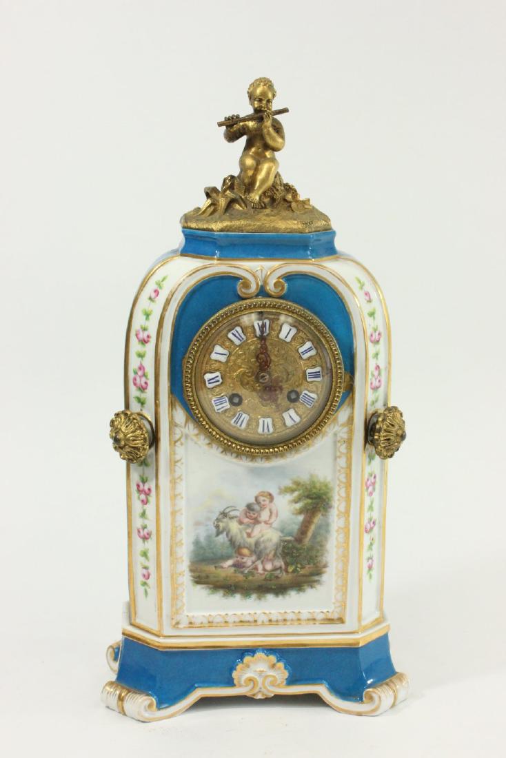 Porcelain & Bronze Figural Clock (1 of 7)