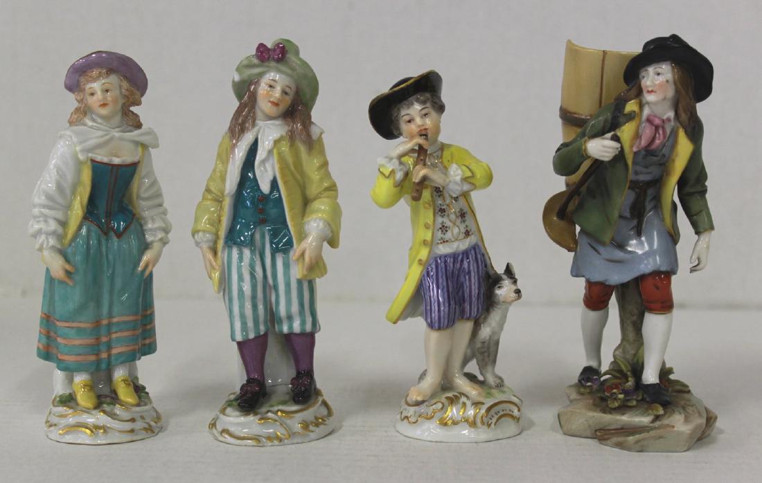 3 Meissen Porcelain Figures & 1 German Figure (1 of 2)