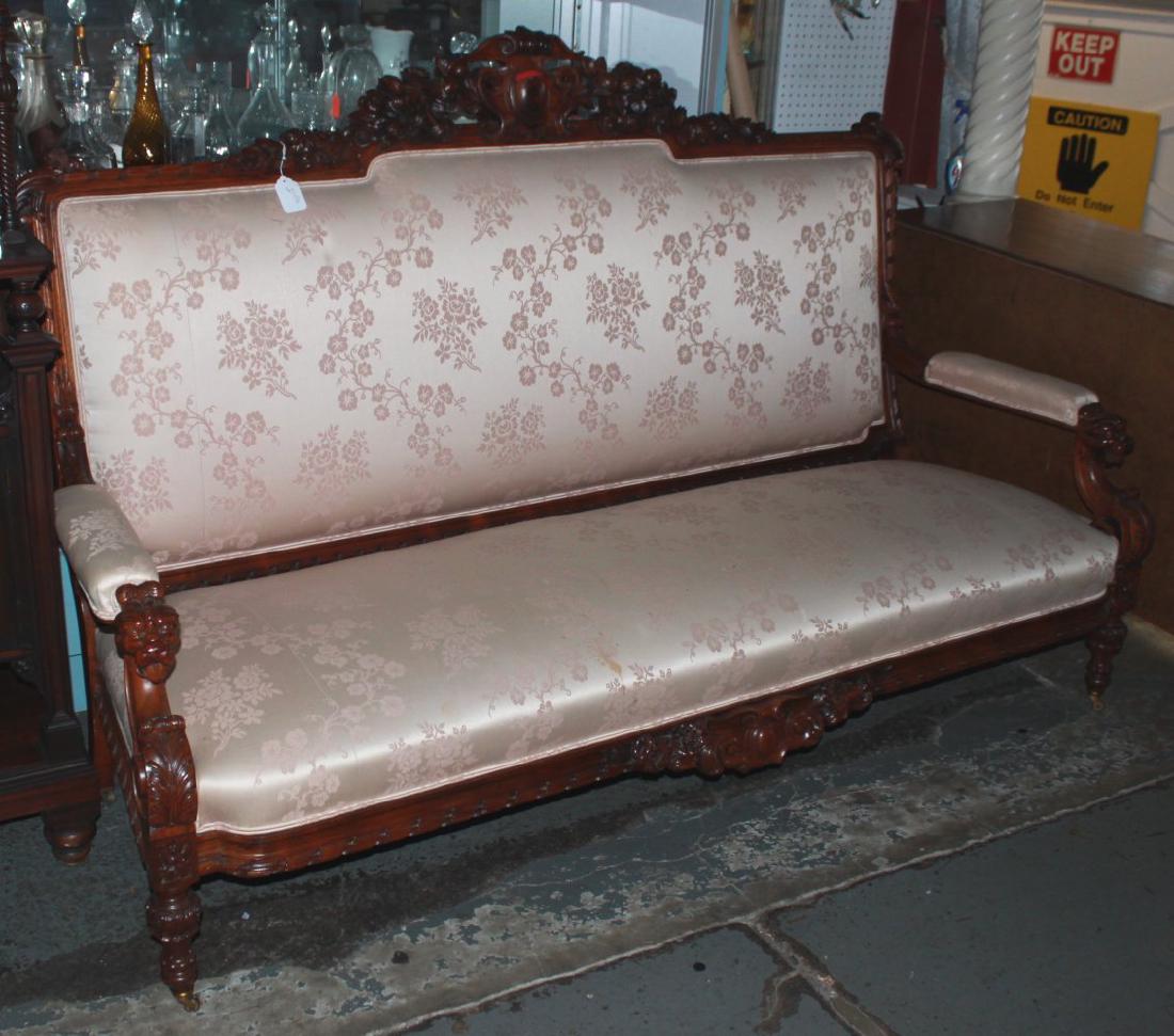 Rare Victorian Rosewood Sofa (1 of 3)