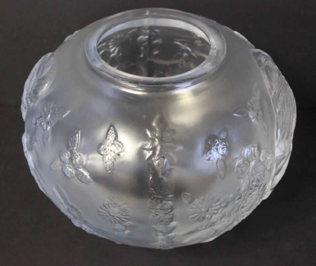 Erté, "Flower Among Flowers" Crystal Bowl: With external relief female image among flowers. Signed Erté on bottom and etched France, 1984 Con-ker, Limited Edition #13/250. Erté (Romain de Tirtoff), Russian/French (1892-1990). From the estate