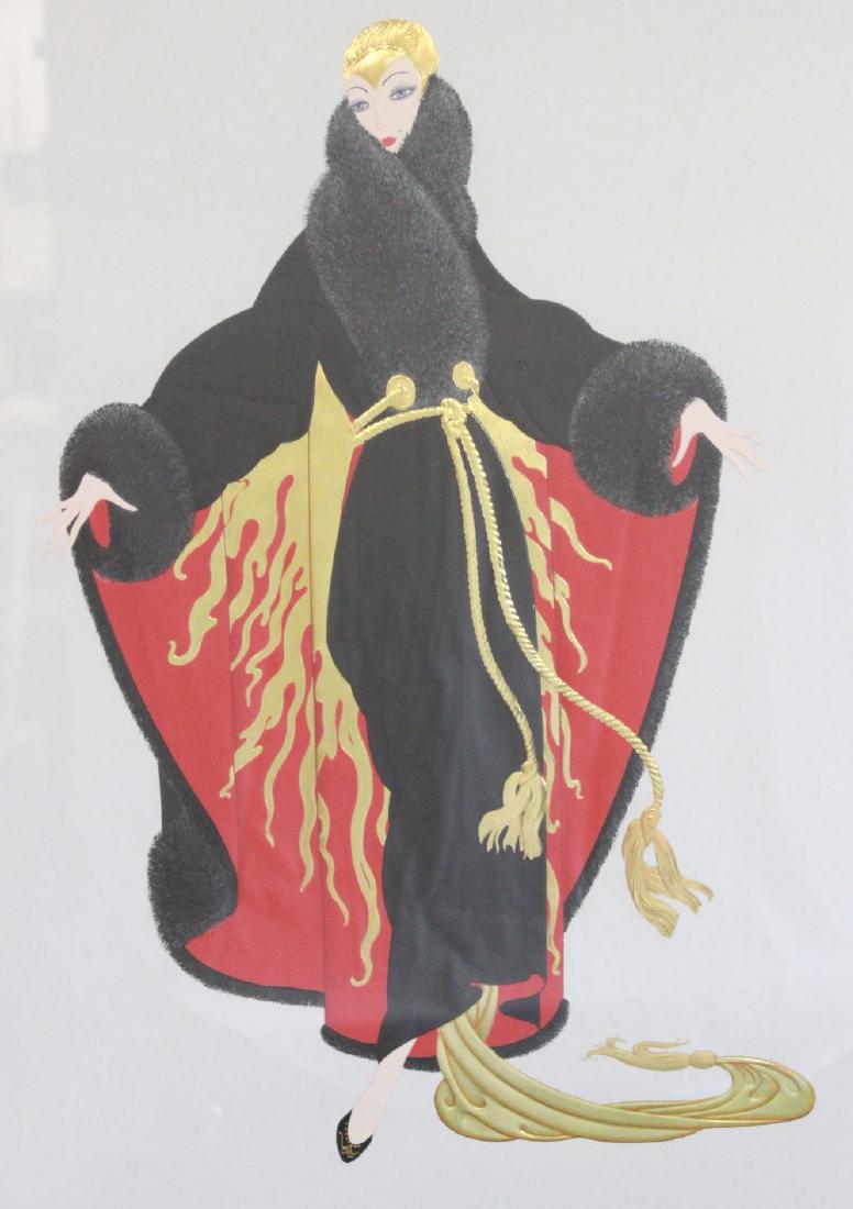 Erté, "Faubourg St. Honoré" Serigraph on Paper: Framed. 1987, limited edition. Embossed with foil stamping. Pencil signed Erté lower right and numbered 183/300 lower left. Published by Chalk & Vermilion Fine Arts, Ltd. Erté (Romain de Tirtoff), R