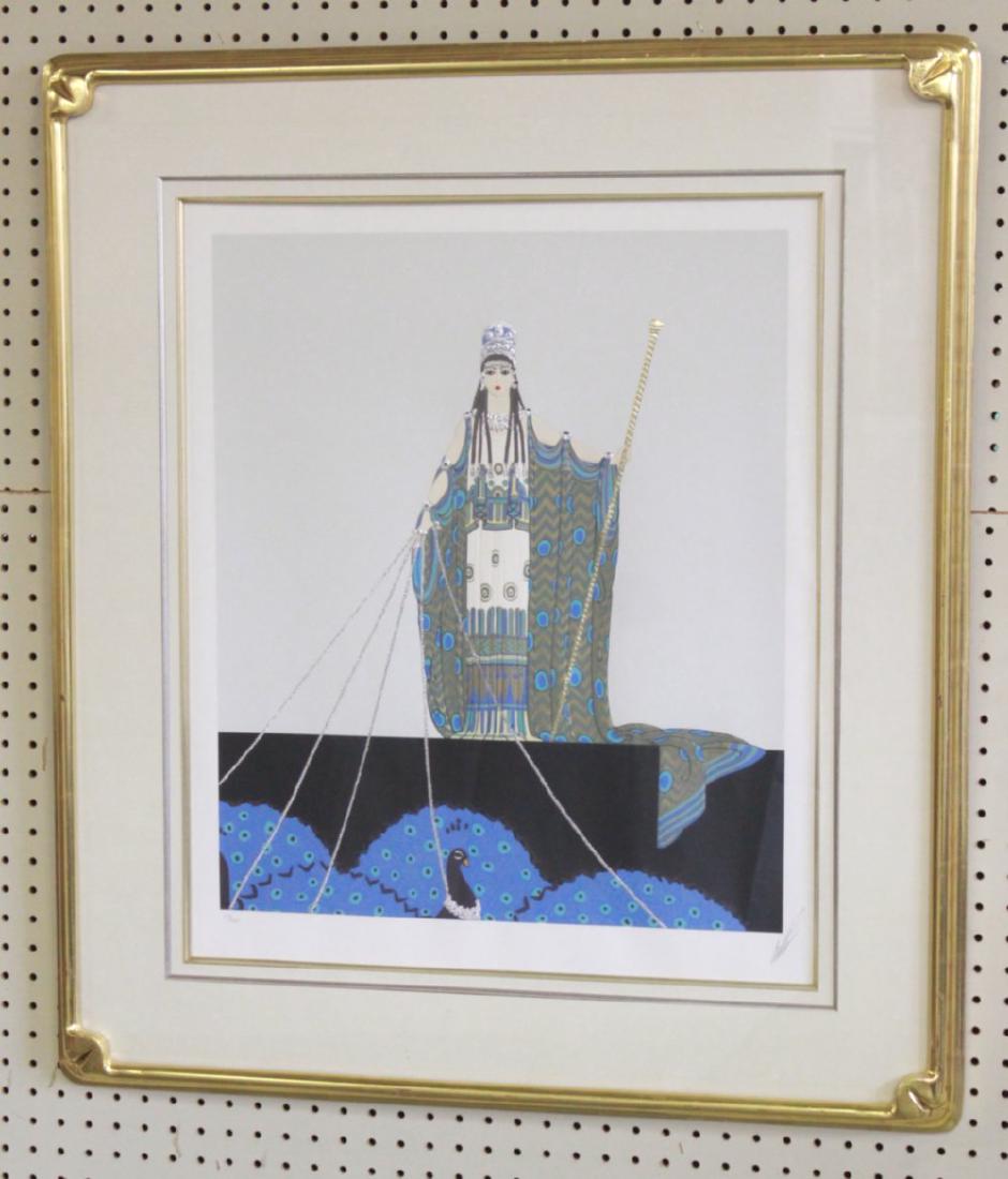 Erté, "Hera" Serigraph on Paper: Framed. 1981, limited edition. Embossed with foil stamping. Pencil signed Erté lower right and numbered 57/300 lower left. Published by Circle Fine Art Corp., Chicago. Erté (Romain de Tirtoff), Russ