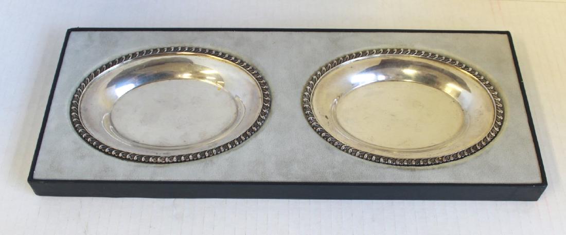Pair Buccellati Sterling Silver Oval Trays: Approx. 8 ozt total weight. In fitted box. (7059)