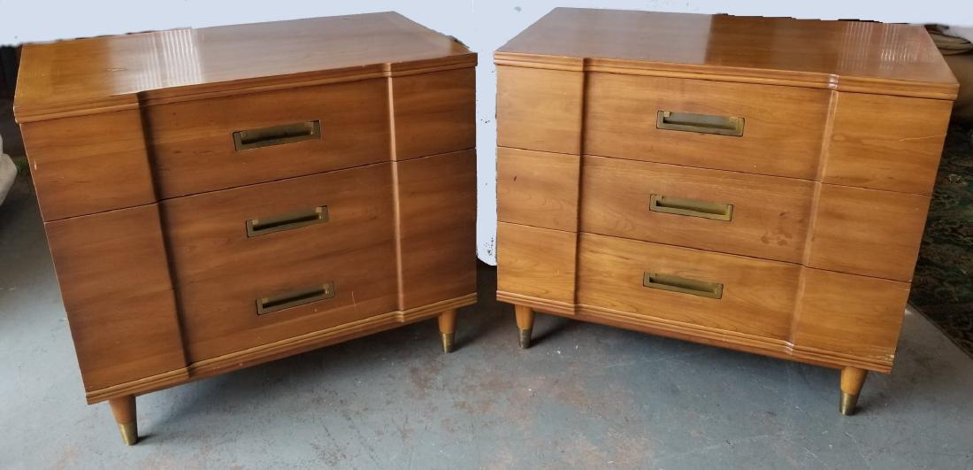 Pair John Clingman for Widdicomb Campaign Chests: Circa 1960.