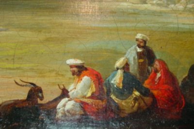 19TH C. ORIENTALIST OIL PAINTING SIGNED FRERE - 4