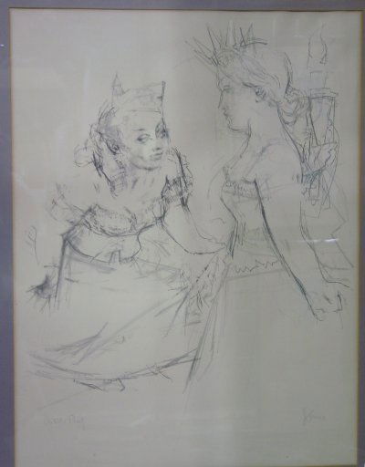 ARTIST PROOF LITHOGRAPH PENCIL SIGNED JACK LEVINE: ARTIST PROOF LITHOGRAPH PENCIL SIGNED JACK LEVINE