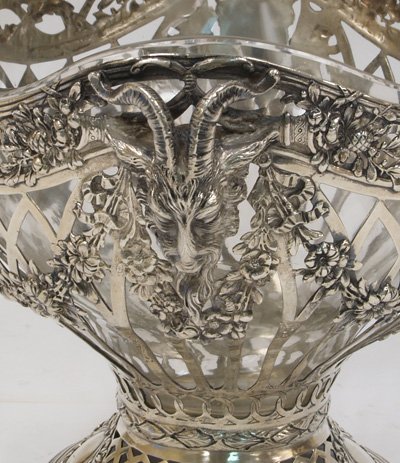 German Reticulated Figural Silver Basket - 2