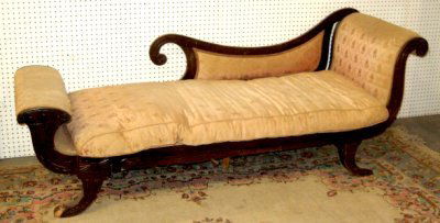 Empire Duncan Phyfe style recamier: Empire Duncan Phyfe style recamier