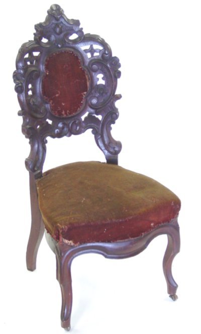 19th c. carved Victorian chair attributed Belter