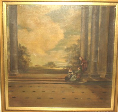 Oil painting on canvas interior scene