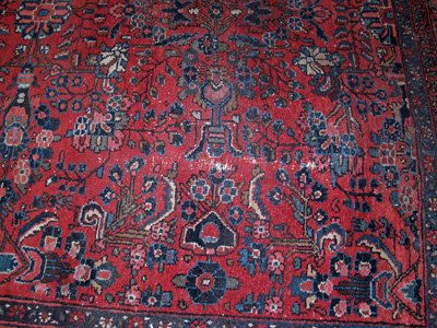 Red Persian mid century rug - 2