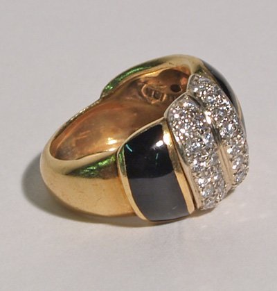 18kt yellow gold Annabelli swirled ring - 2