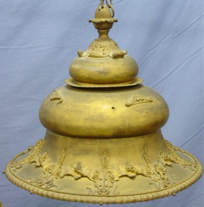 Antique brass light fixture