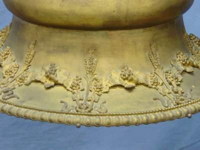 Antique brass light fixture - 2