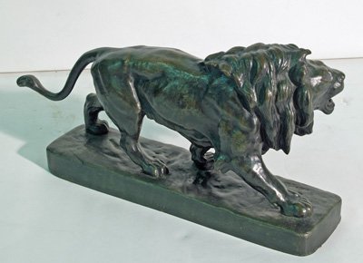 Bronze sculpture of Lion signed by Vidal - 2