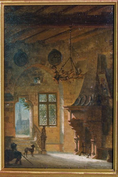 Oil painting on panel by Frederick Carl Mayer