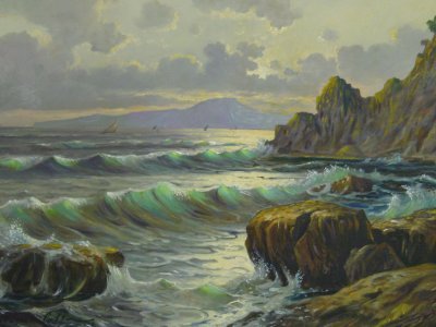 Oil painting on canvas "Seascape" Westchiloff - 2
