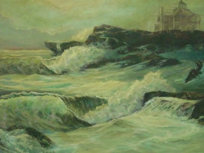 Oil painting on board signed Bleich '68 - 2