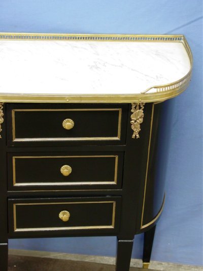 Pair stamped Jansen Paris commodes - 2