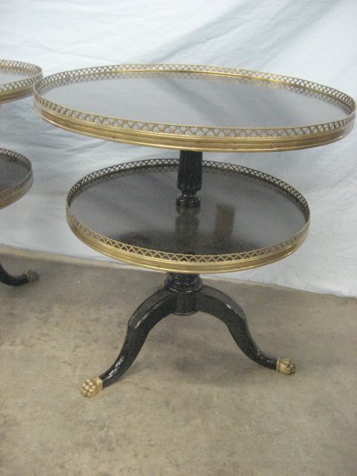 Pair Directoire style gueridon tables by Nordiska - 2