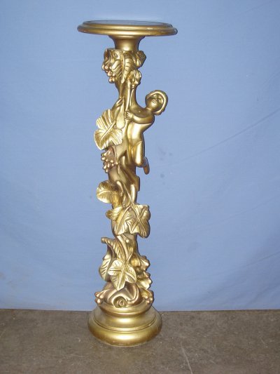 Gilded gesso & wood pedestal