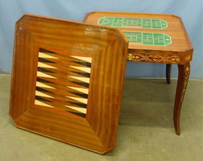 Italian satinwood & walnut inlaid games table - 3