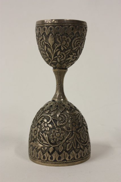 Middle Eastern silver love cup: Middle Eastern silver love cup
