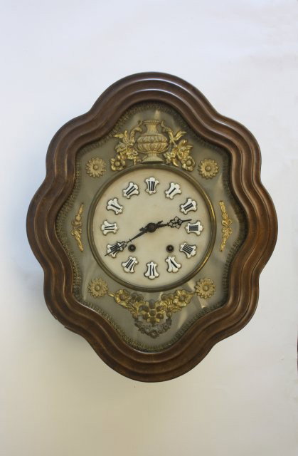 French Baker's clock: Good condition. From the NYC estate of Milton & Dorothy Nowack.