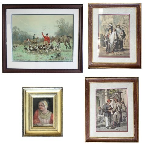 Group lot of 7 various pictures: From the Estate & Collection of Eric Schmidling.