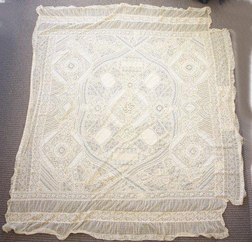 Handmade tablecloth: Approx. 84" X 72"