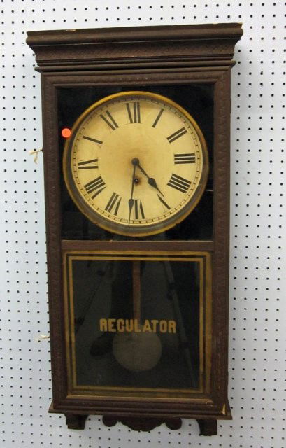 Regulator wall clock: Approx. 34" H (46)