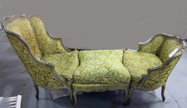 3 pc. chaise lounge ca. 1910-20: From a Central Park West NYC estate.