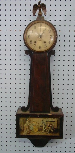 Banjo clock: Approx. 28" H