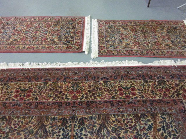 2 Karastan runners & 1 Lanomar Karastan rug: 2-2' x 4' runners, refringed. 1-9' x 12' Lanomar Karastan rug, wear in corners.