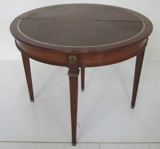 Louis XIV style mahogany games table: Please read our terms of sale.