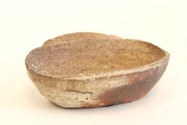 Han Dynasty style pottery ear cup: Approx. 2" x 5.25" w x 4.75 d Please read our terms of sale.