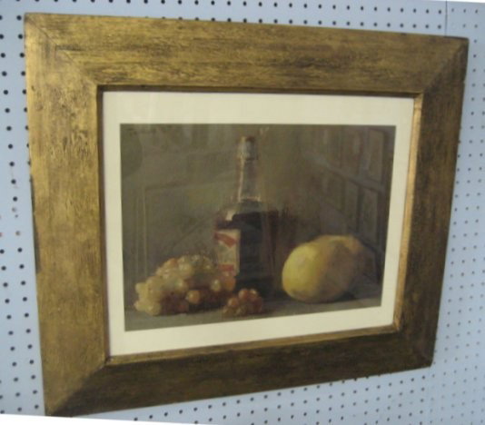 Edmund Charles Tarbell original watercolor: "Still Life with Grapes", c. 1890. Approx. 17.25" x 12.25". Please read our terms of sale.