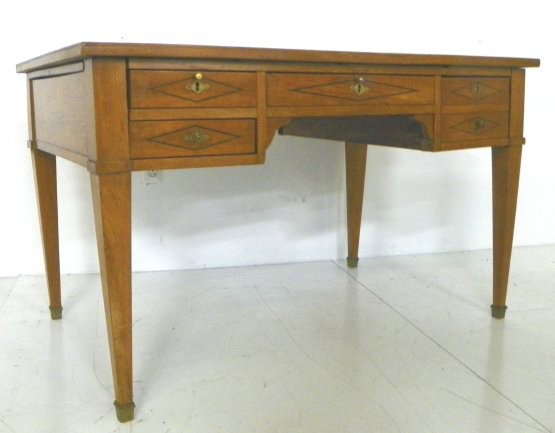 Biedermeier desk: Approx. 30" H x 51" x 31". Please read our terms of sale.