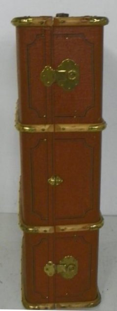 Brown trunk: Approx. 8" W x 21" D x 43" H. Please read our terms of sale.