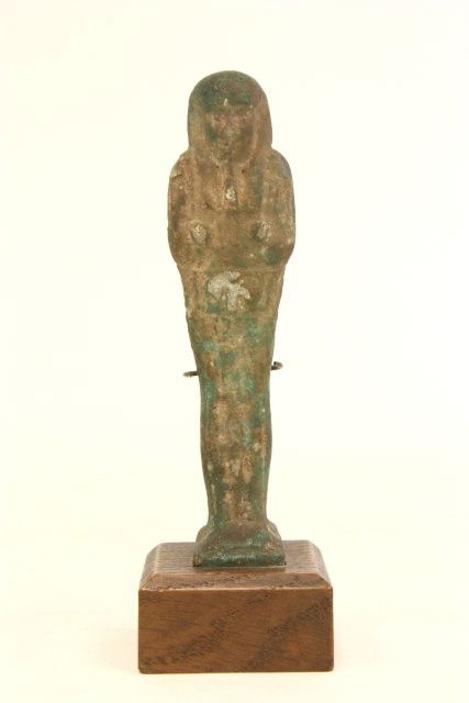 Egyptian "Ashanti" figure: Faience c. 500 B.C.?. Approx. 5" H.