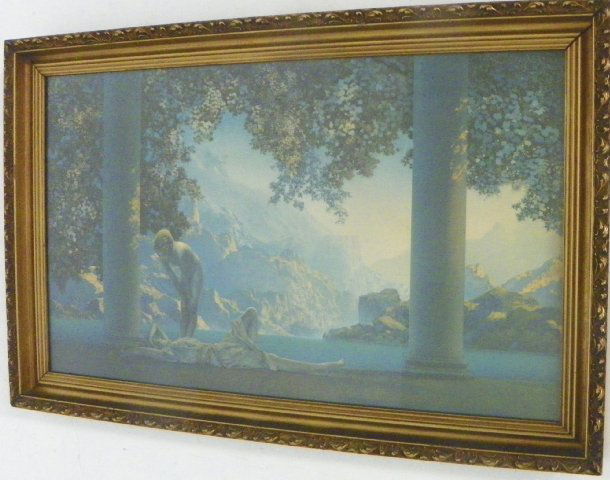 Maxfield Parrish print "Day Break": Approx. 19" x 29"