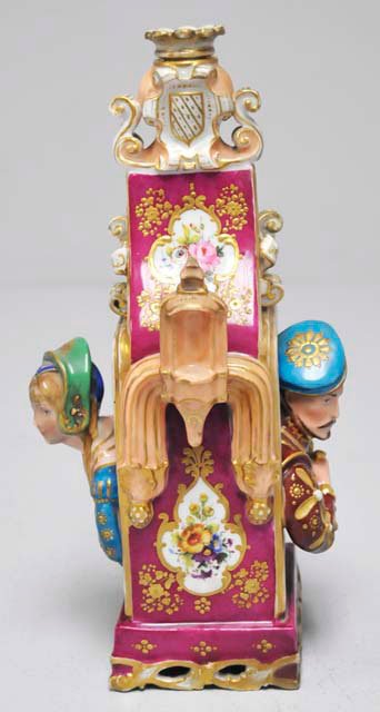 Figural Jacob Petite decanter: Small hairline crack at top. Approx. 11.25" H. Please read our terms of sale.