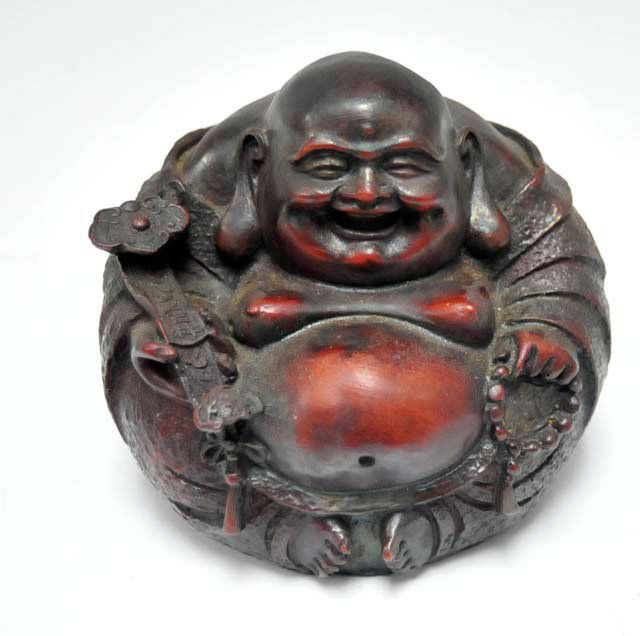 Zisha Amitabha wooden "Buddha": Approx. 5.5" x 5.5". Please read our terms of sale.