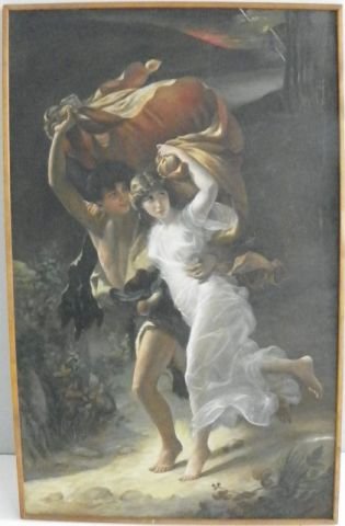 Painting "Retreat to Safety": this painting is a copy of the French artist Pierre-Auguste Cot's "Te Storm" (1880), in the Metropolitan Museum of Art of New York. The personages therein are traditionally supposed to be Paul and Vir