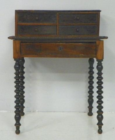 Antique Spanish rosewood child's desk: Ca. 18th/19th c. Approx. 25" H x 19" W x 14.5" D Please read our terms of sale.