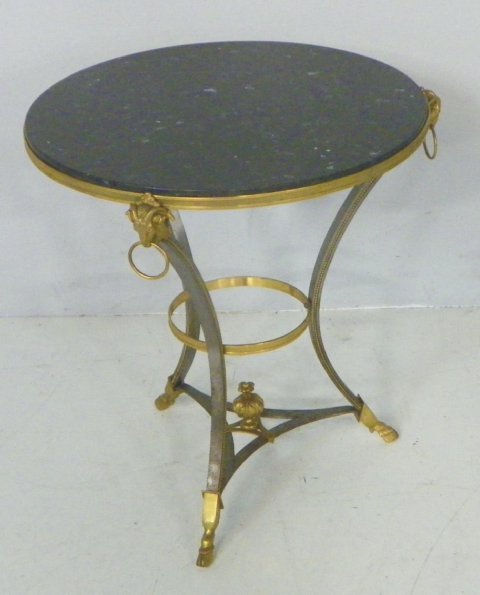 Gueridon table: Approx. 24" Diam. x 27" H Please read our terms of sale.