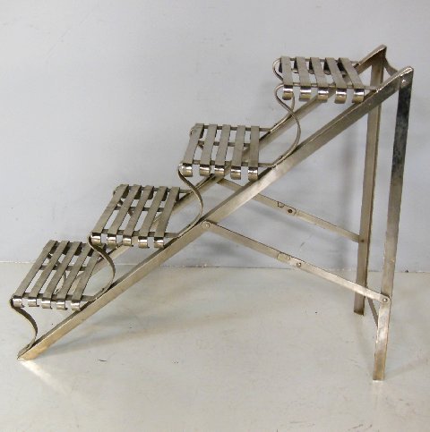 Industrial library step ladder: Approx. 34" H.
