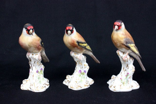 3 Royal Worcester "Birds": #2667. Nick on one beak. Approx. 5.75" H.