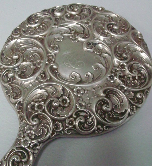 5 piece sterling silver vanity set - 4